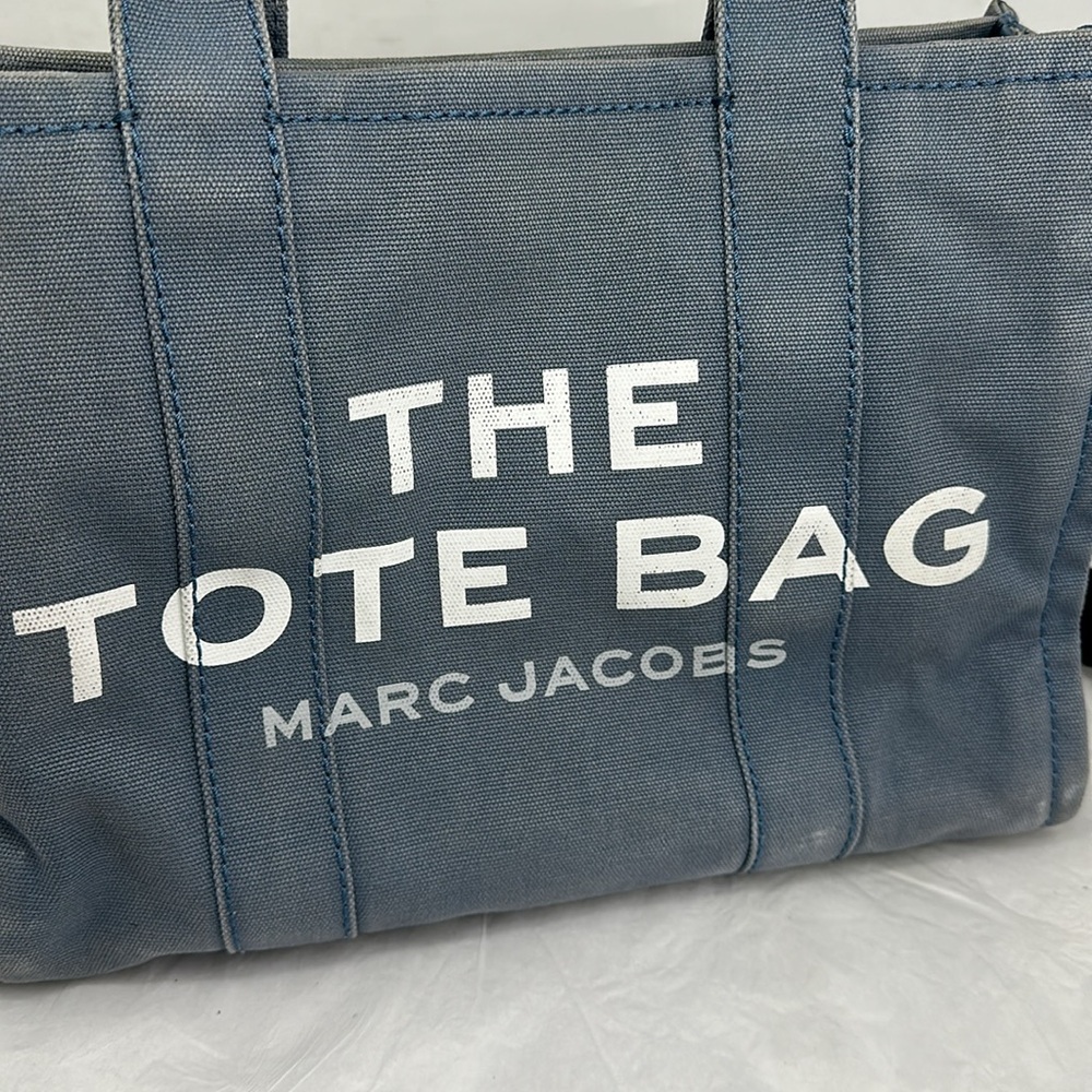 Marc Jacobs Blue and Black Tote Bag with Detachable Strap - Picture 4 of 14